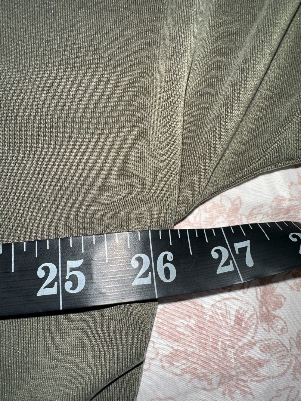 Chico's Olive Green Top with Crew Neck - Picture 10 of 11
